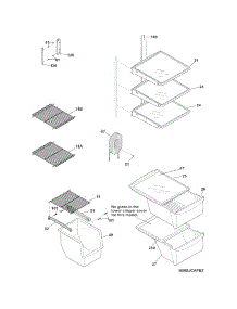 Shelves parts for Crosley Side-By-Side Refrigerator CRSH232PW5 from AppliancePartsPros.com