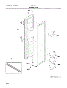 Freezer Door parts for Crosley Side-By-Side Refrigerator CRSH232PWEA from AppliancePartsPros.com