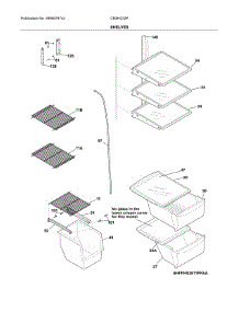 Shelves parts for Crosley Side-By-Side Refrigerator CRSH232PWEA from AppliancePartsPros.com