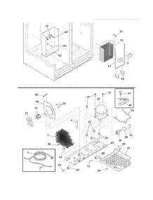 System parts for Crosley Side-By-Side Refrigerator CRSH237LB4 from AppliancePartsPros.com