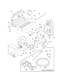 Ice Maker parts for Crosley Side-By-Side Refrigerator CRSH237LS2 from AppliancePartsPros.com
