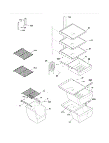 Shelves parts for Crosley Side-By-Side Refrigerator CRSH237LS3 from AppliancePartsPros.com