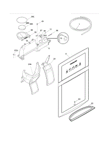 Ice & Water Dispenser parts for Crosley Side-By-Side Refrigerator CRSH237LS3 from AppliancePartsPros.com