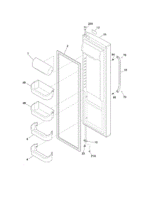 Refrigerator Door parts for Crosley Side-By-Side Refrigerator CRSH237LW2 from AppliancePartsPros.com