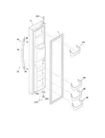 Freezer Door parts for Crosley Side-By-Side Refrigerator CRSH238MB3 from AppliancePartsPros.com