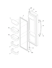 Refrigerator Door parts for Crosley Side-By-Side Refrigerator CRSH238MS3 from AppliancePartsPros.com
