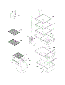 Shelves parts for Crosley Side-By-Side Refrigerator CRSH238MS3 from AppliancePartsPros.com