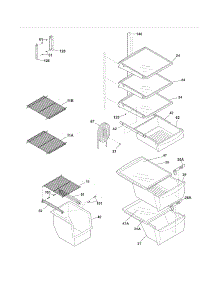 Shelves parts for Crosley Side-By-Side Refrigerator CRSH238MW1 from AppliancePartsPros.com