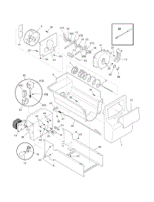 Ice Container parts for Crosley Side-By-Side Refrigerator CRSH238MW3 from AppliancePartsPros.com