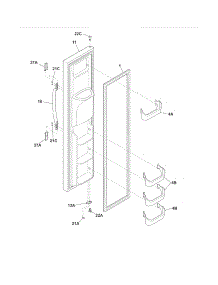 Freezer Door parts for Crosley Side-By-Side Refrigerator CRSH265LB2 from AppliancePartsPros.com