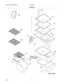 Shelves parts for Crosley Side-By-Side Refrigerator CRSH265LB3 from AppliancePartsPros.com