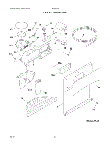 Ice & Water Dispenser parts for Crosley Side-By-Side Refrigerator CRSH265LW0 from AppliancePartsPros.com
