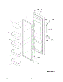 Refrigerator Door parts for Crosley Side-By-Side Refrigerator CRSH265LW3 from AppliancePartsPros.com