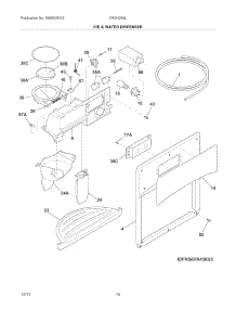 Ice & Water Dispenser parts for Crosley Side-By-Side Refrigerator CRSH265LW3 from AppliancePartsPros.com