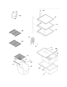 Shelves parts for Crosley Side-By-Side Refrigerator CRSH266MW3 from AppliancePartsPros.com