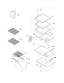 Shelves parts for Crosley Side-By-Side Refrigerator CRSH267LB5 from AppliancePartsPros.com