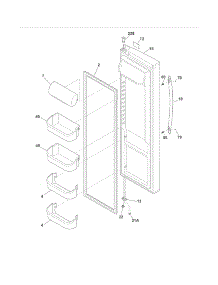 Refrigerator Door parts for Crosley Side-By-Side Refrigerator CRSH267LS5 from AppliancePartsPros.com