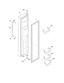 Freezer Door parts for Crosley Side-By-Side Refrigerator CRSH267LW3 from AppliancePartsPros.com