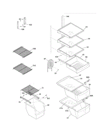 Shelves parts for Crosley Side-By-Side Refrigerator CRSH268MB3 from AppliancePartsPros.com