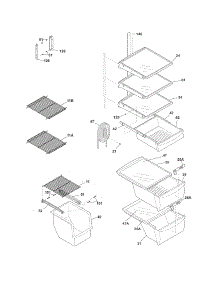 Shelves parts for Crosley Side-By-Side Refrigerator CRSH268MB8 from AppliancePartsPros.com