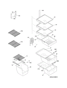 Shleves parts for Crosley Side-By-Side Refrigerator CRSH268MBC from AppliancePartsPros.com