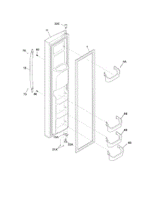 Freezer Door parts for Crosley Side-By-Side Refrigerator CRSH268MS3 from AppliancePartsPros.com