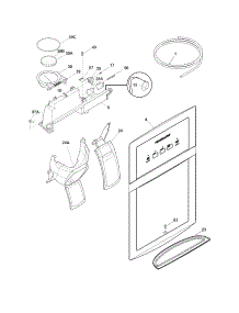 Ice & Water Dispenser parts for Crosley Side-By-Side Refrigerator CRSH268MS6 from AppliancePartsPros.com