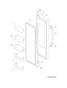 Refrigerator Door parts for Crosley Side-By-Side Refrigerator CRSH268MSC from AppliancePartsPros.com