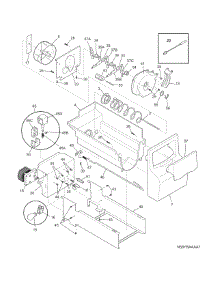 Ice Container parts for Crosley Side-By-Side Refrigerator CRSH268MSDA from AppliancePartsPros.com