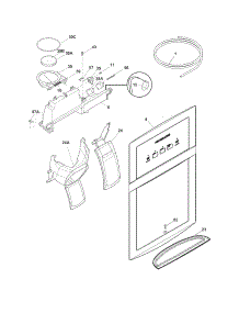 Dispenser parts for Crosley Side-By-Side Refrigerator CRSH268MW6 from AppliancePartsPros.com