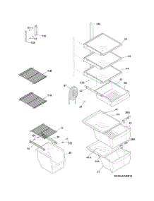 Shelves parts for Crosley Side-By-Side Refrigerator CRSH268MW8 from AppliancePartsPros.com