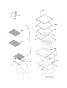Shelves parts for Crosley Side-By-Side Refrigerator CRSH268MWCA from AppliancePartsPros.com