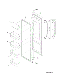 Refrigerator Door parts for Crosley Side-By-Side Refrigerator CRSS262QB0 from AppliancePartsPros.com