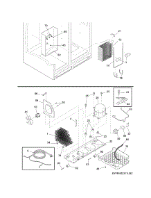 System parts for Crosley Side-By-Side Refrigerator CRSS262QB1 from AppliancePartsPros.com