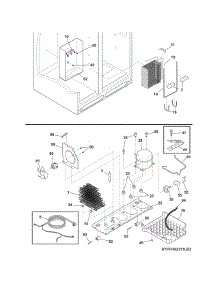 System parts for Crosley Side-By-Side Refrigerator CRSS262QB3 from AppliancePartsPros.com