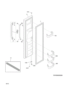Freezer Door parts for Crosley Side-By-Side Refrigerator CRSS262QB4 from AppliancePartsPros.com