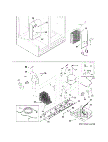 System parts for Crosley Side-By-Side Refrigerator CRSS262QB5 from AppliancePartsPros.com