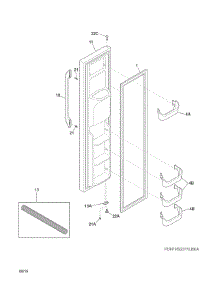 Freezer Door parts for Crosley Side-By-Side Refrigerator CRSS262QS2 from AppliancePartsPros.com