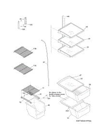 Shelves parts for Crosley Side-By-Side Refrigerator CRSS262QW0 from AppliancePartsPros.com