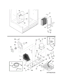 System parts for Crosley Side-By-Side Refrigerator CRSS262QW2 from AppliancePartsPros.com
