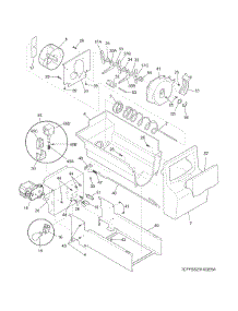 Ice Container parts for Crosley Side-By-Side Refrigerator CRSS262QW4 from AppliancePartsPros.com