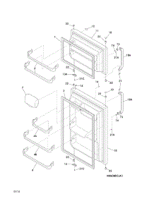 Doors parts for Crosley Top-Mount Refrigerator CRT151HLW9 from AppliancePartsPros.com