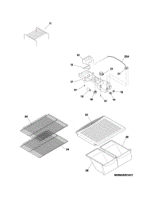 Shelves parts for Crosley Top-Mount Refrigerator CRT151HLWB from AppliancePartsPros.com