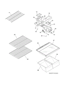 Shelves parts for Crosley Top-Mount Refrigerator CRT151HQW0 from AppliancePartsPros.com
