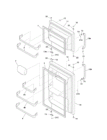 Door parts for Crosley Top-Mount Refrigerator CRT151LQ2 from AppliancePartsPros.com