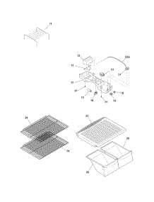 Shelves parts for Crosley Top-Mount Refrigerator CRT151LW9 from AppliancePartsPros.com