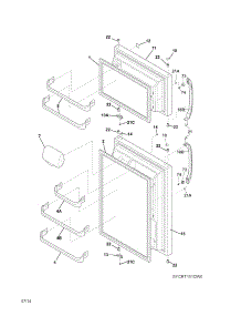 Doors parts for Crosley Top-Mount Refrigerator CRT151QW0 from AppliancePartsPros.com