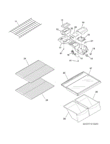 Shelves parts for Crosley Top-Mount Refrigerator CRT151QW3 from AppliancePartsPros.com