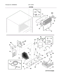 System parts for Crosley Top-Mount Refrigerator CRT151QW4 from AppliancePartsPros.com