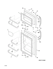 Doors parts for Crosley Top-Mount Refrigerator CRT151RW0 from AppliancePartsPros.com